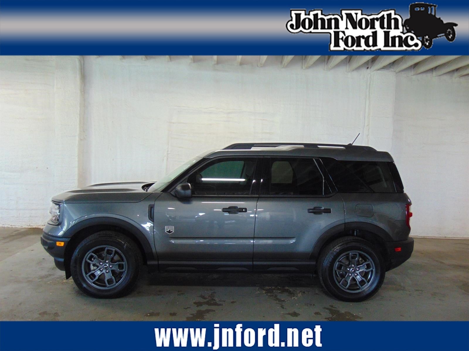 2023 Ford Bronco Sport Big Bend in Carbonized Gray (M7) — front three-quarter view